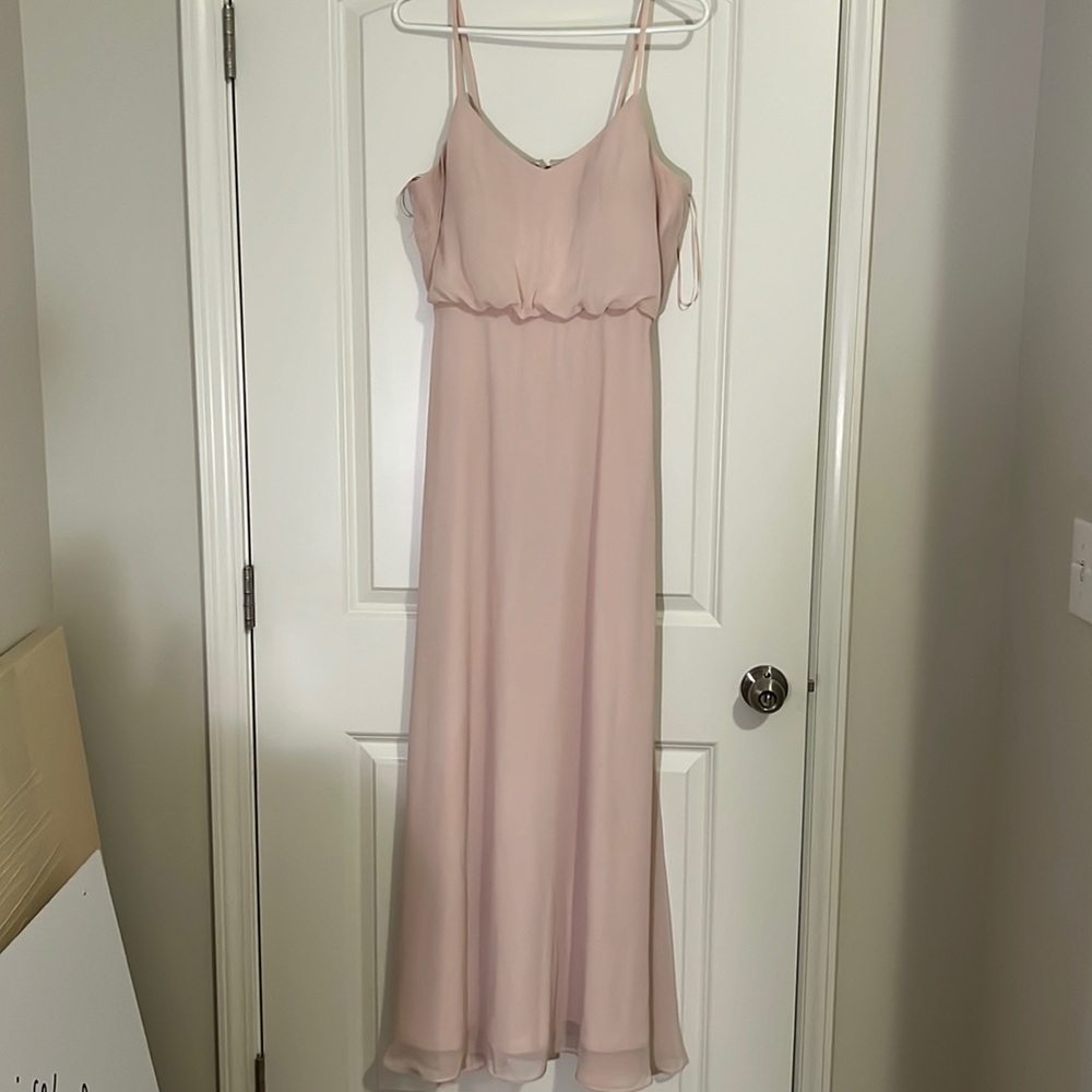 Birdy Grey Gwinnie Chiffon Pale Blush bridesmaid dress